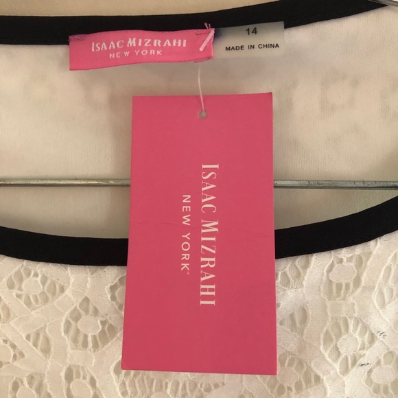 NWT Isaac Mizrahi Plus Size White Paisley Lace Back Cutout Sleeveless Dress - Picture 7 of 10